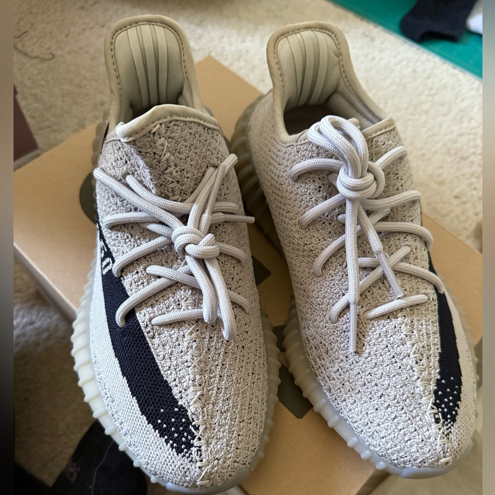 Yeezy boost 350 in slate and black. Worn once. Women’s 8 men’s 6.5